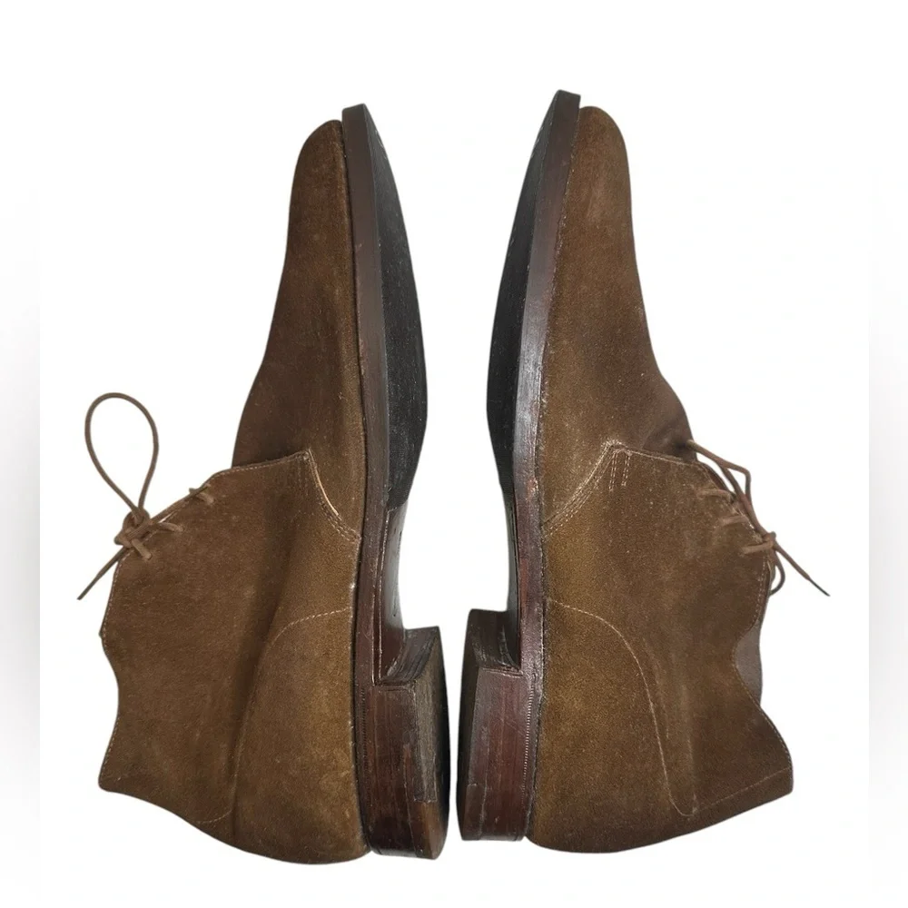 CROCKETT & JONES for Barneys New York CHUKKA BOOT LIGHT snuff SUEDE LEATHER SOLE